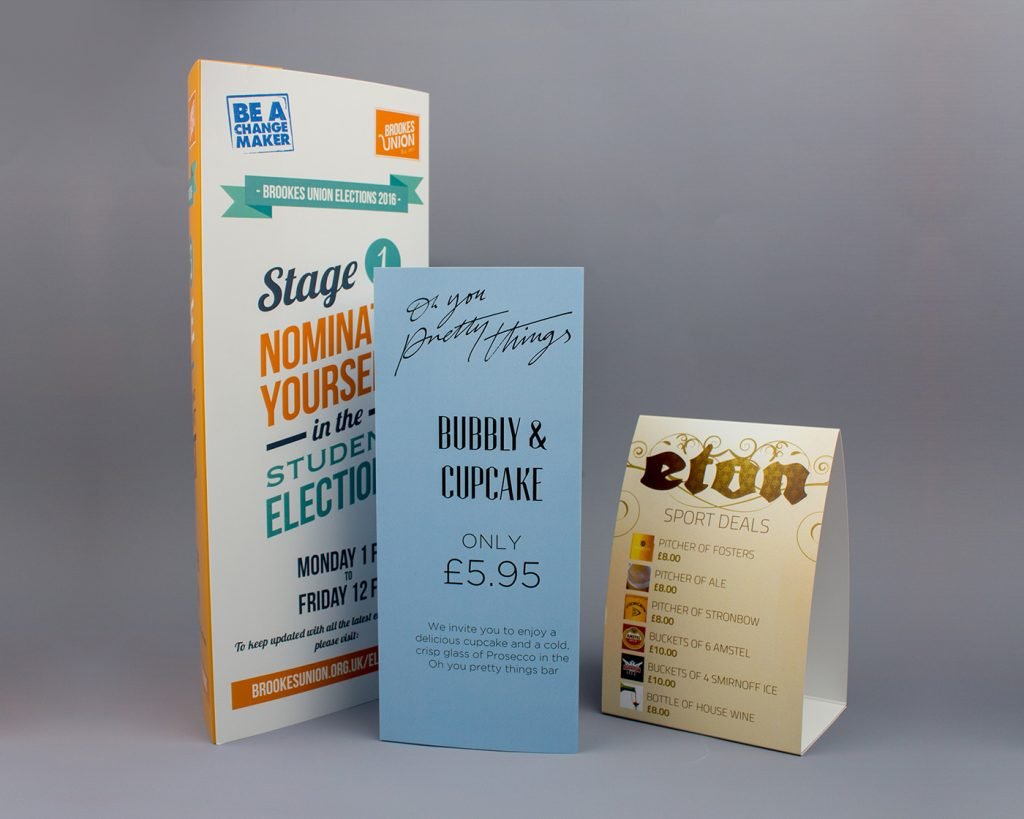 Table Tents Printing Milton Keynes